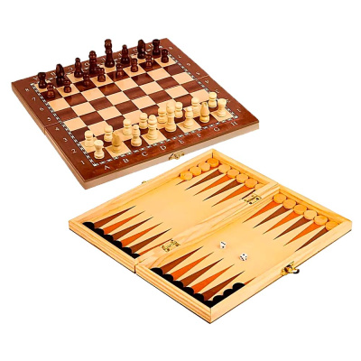 Игра 3 в 1 Нарды Шашки Шахматы Рыжий кот AN02596 1